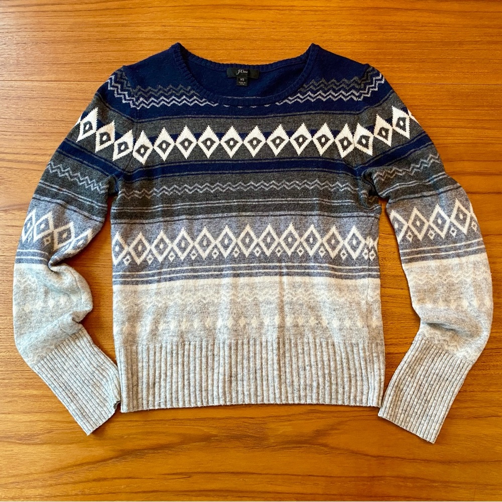 LAST CHANCE J. Crew wool fair isle sweater